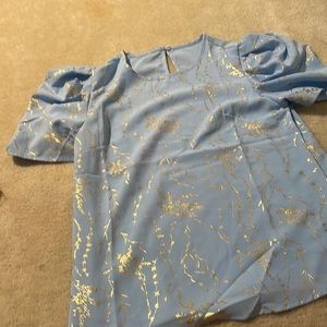 Blue and gold Blouse